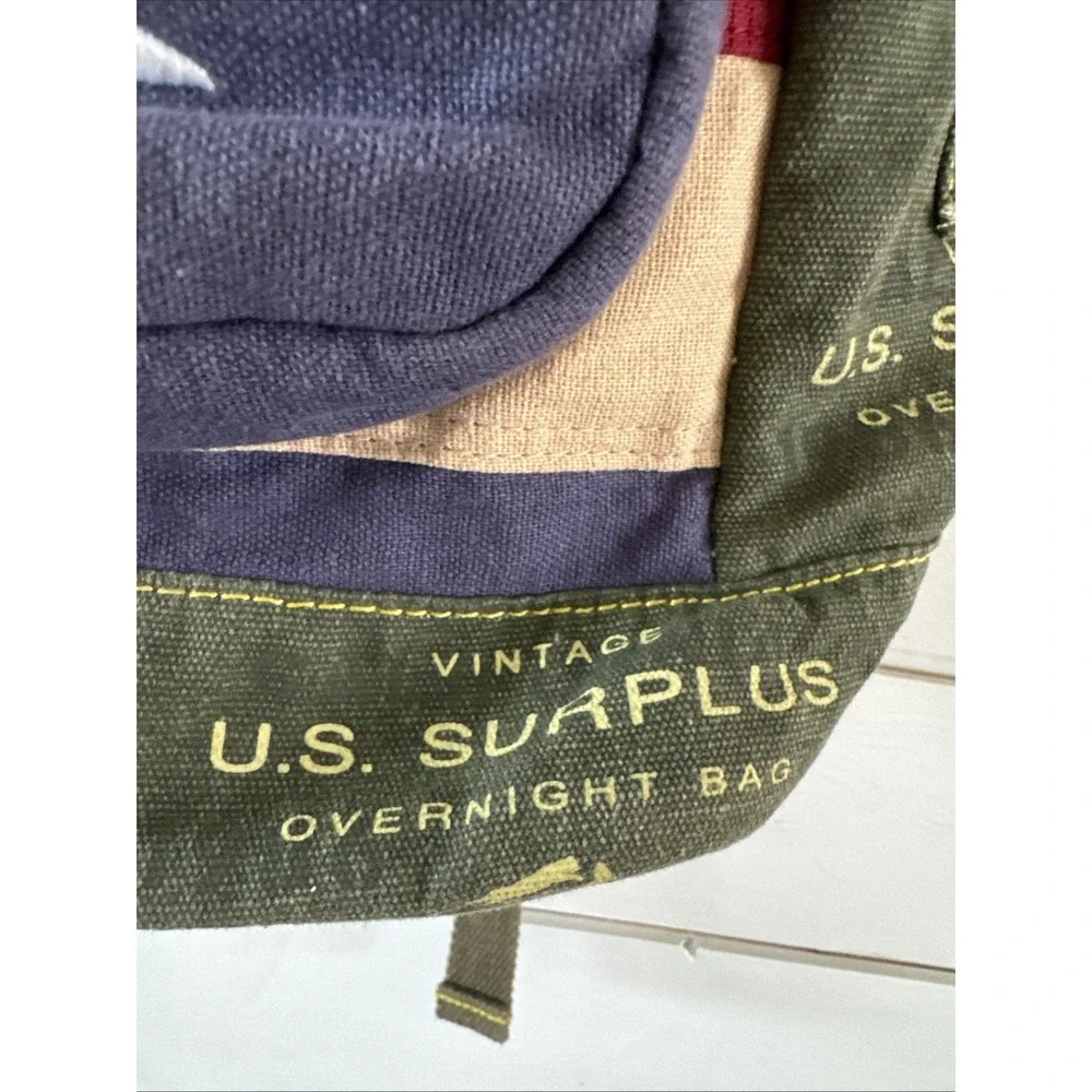 Tigerbear Republik Vintage US Surplus Heavy‎ Canvas Backpack With US Flag GW999